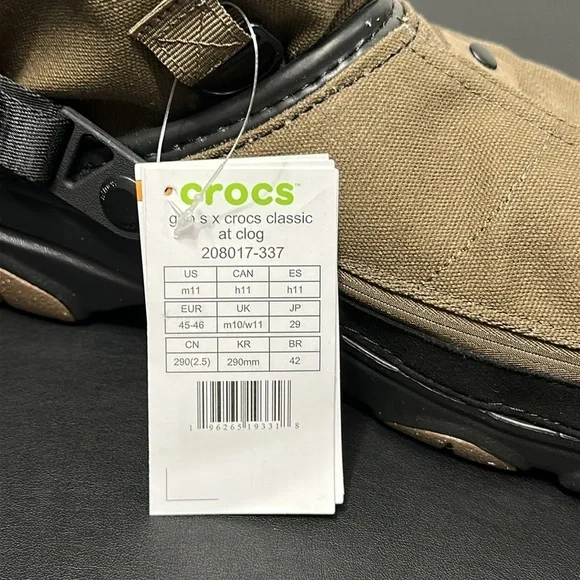 🥾 Grip Swany x Crocs x atmos All Terrain Boots – Olive Brown Men’s Size 11 NWT - Picture 8 of 8